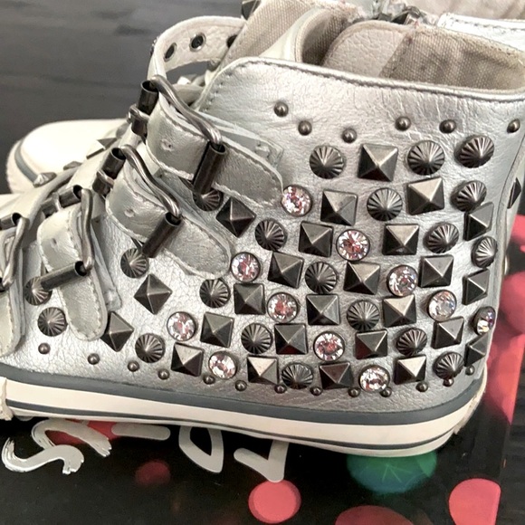 Ash Viper Silver Studded High Tops - Picture 5 of 8